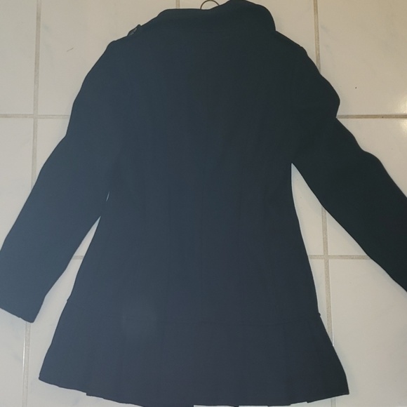 Black Calvin Klein ruffled peacoat - Picture 4 of 7